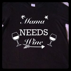 Handcrafted vinyl print momma needs wine